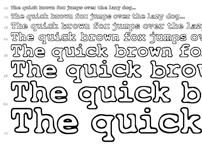 Just Another Courier font waterfall